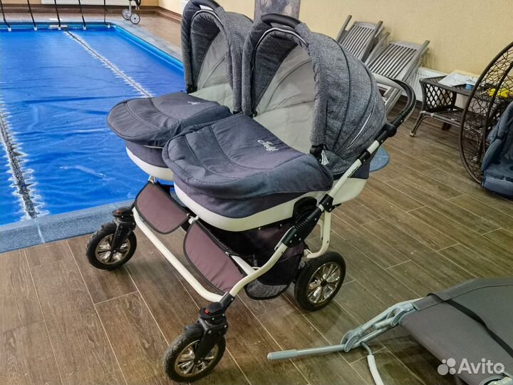 Коляска для двойни Indigo duo 2 в 1