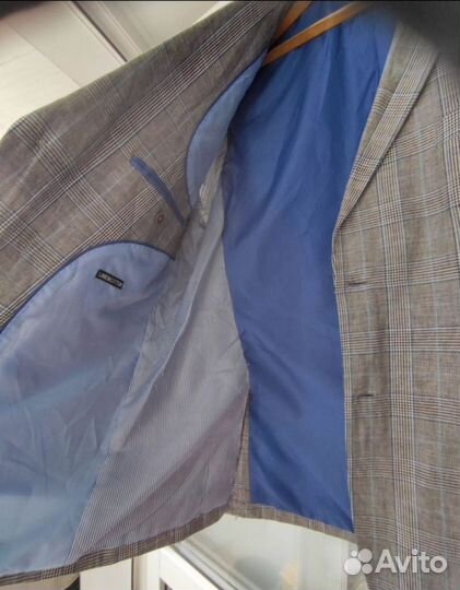 Льняной мужской пиджак, р. 54