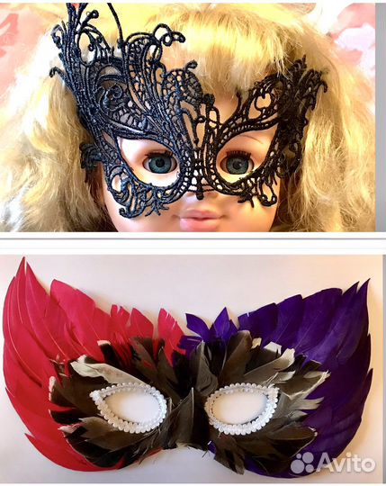 Маски театральные/маскарадные Веер в подарок