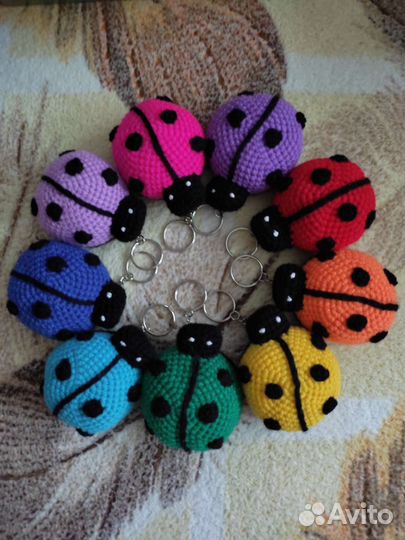 Брелок Божья коровка Игрушка мягкая