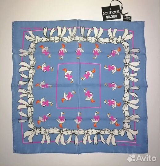 Новый платок Boutique Moschino Италия Шёлк Оригин