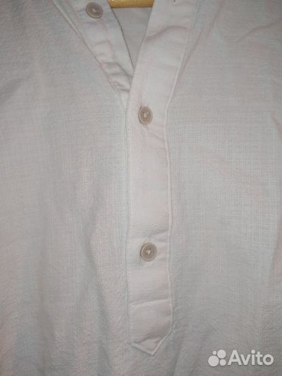 Мужская льняная рубашка