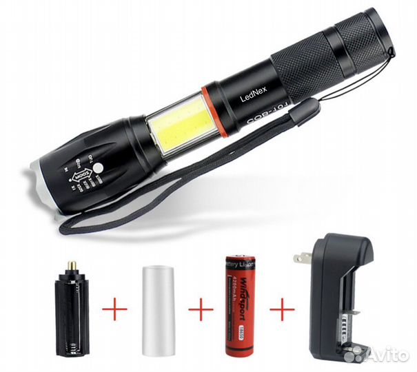 Фонарь ручной FL-T6G-1COB суперяркий