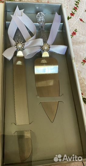 Нож и лопаточка для торта