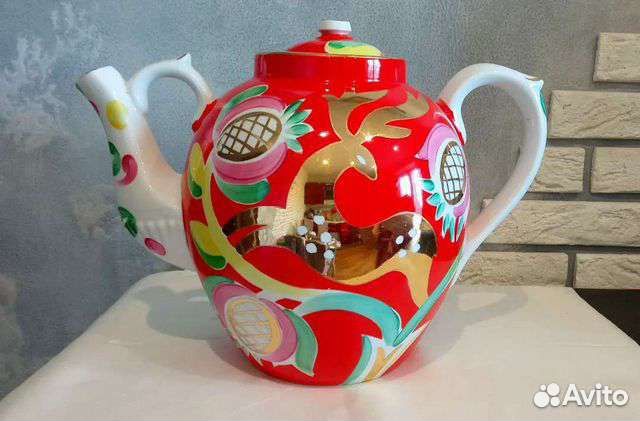 Чайник доливной золотой олень дулево