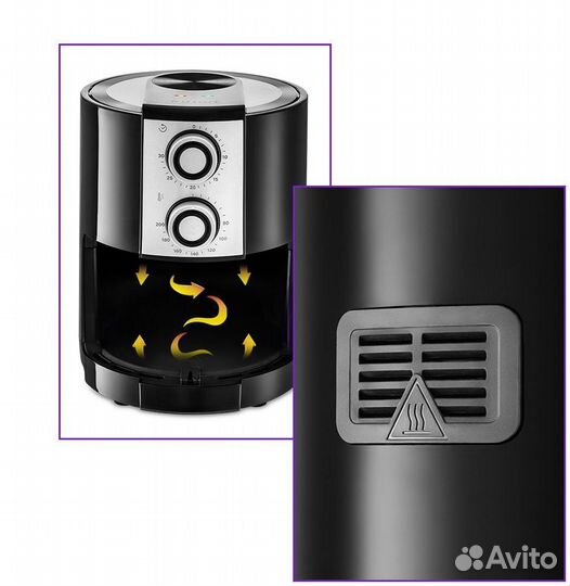 Аэрогриль Kitfort KT-2230 1000 Вт черный