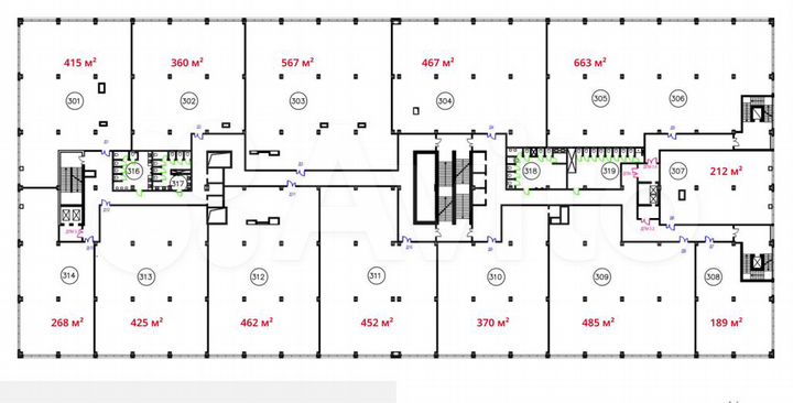Офис 268м2 бц Обручева, 52с3
