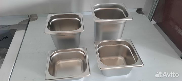 Гастроемкость GN 1/6 нерж. сталь, все размеры