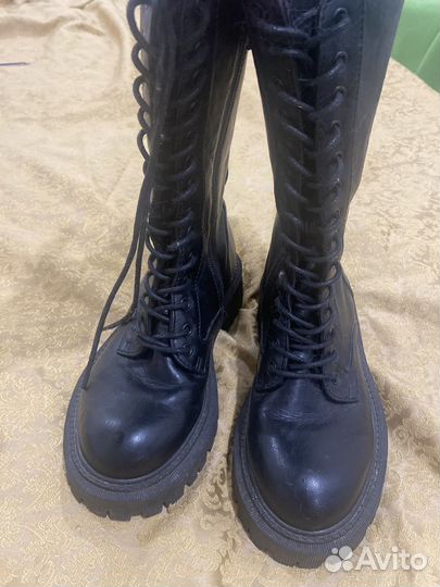 Сапоги кожанные для девочки демисезонные 35
