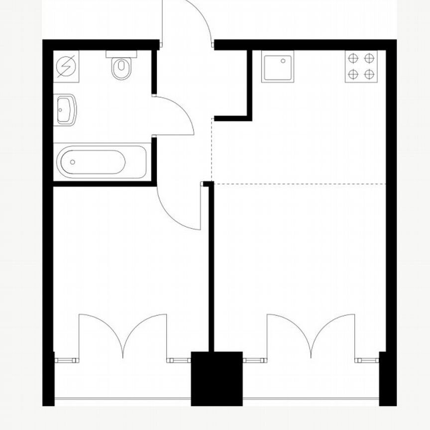 1-к. квартира, 33,8 м², 8/9 эт.