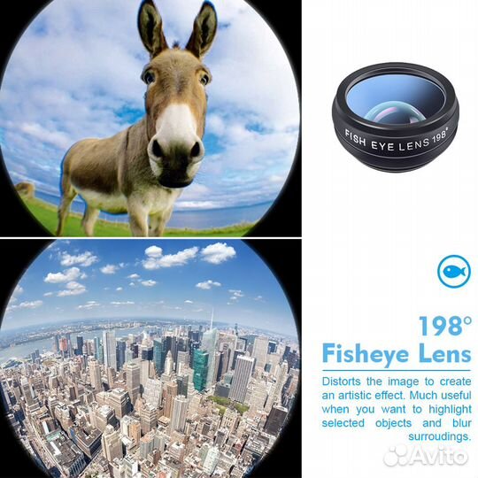 Набор объективов apexel для телефона. 10 в 1