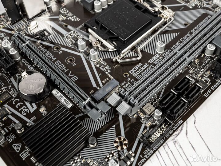 Материнская плата gigabyte H410M S2H V2 1200