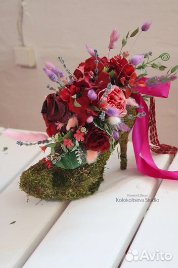 Необычный букет из сухоцветов