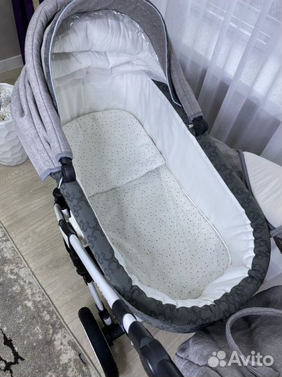 Коляска 3 в 1Verdi Faster (серый лён) доставка