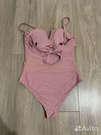 Купальник женский слитный 42 44 розовый sinsay
