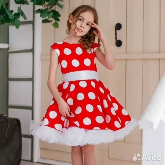 Нарядное пышное платье горох Стиляги 110-140