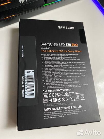Ssd диск Samsung 870 EVO 256GB