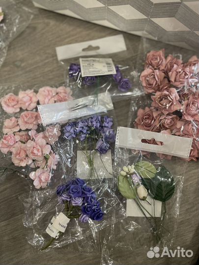 Бумажные цветы для скрапбукинга