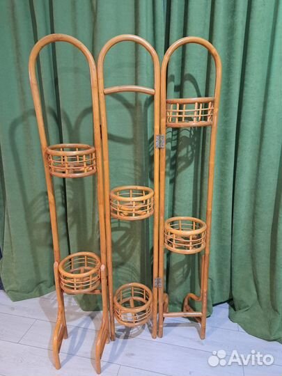 Ширма цветочника из ротанга