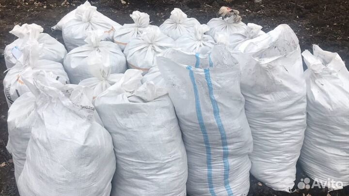 Земля плодородная в мешках чернозем, перегной торф