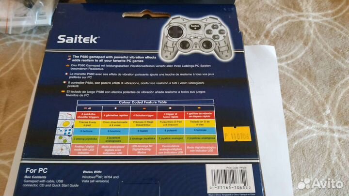 Геймпад Saitek P580 Color Rumble Pad