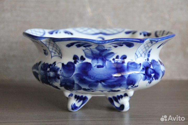 Гжель. Сухарница и фруктовница