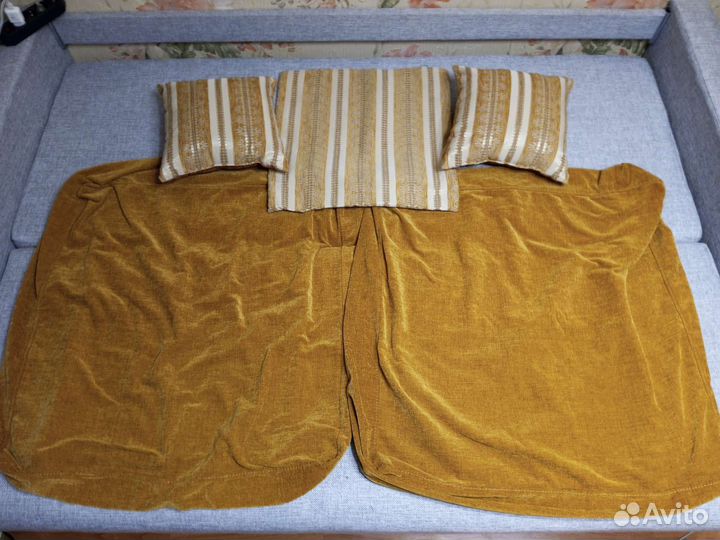 Чехлы на сидение дивана 2шт, подушки 2шт, чехол