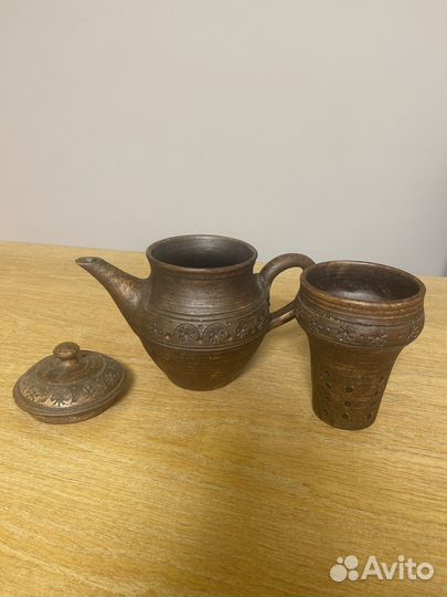 Чайник-травник скопинская керамика