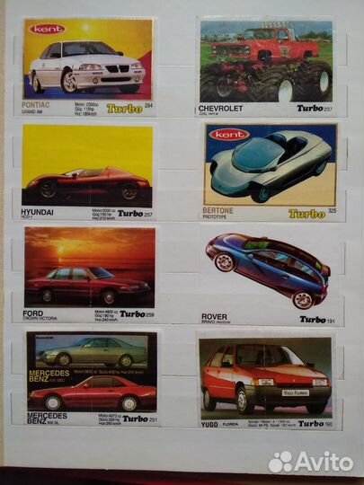 Вкладыши от жев.резинки и наклейки, начало 90-х гг