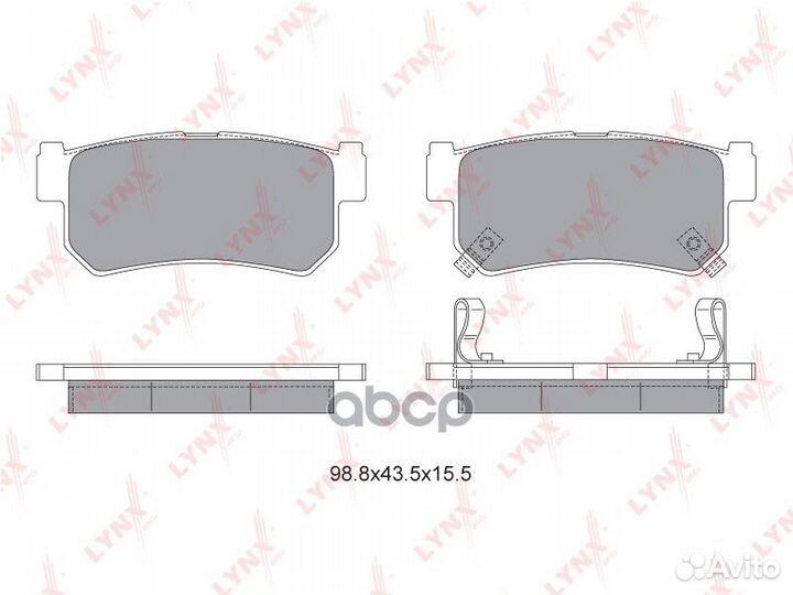 Колодки тормозные дисковые зад BD7000 lynxauto