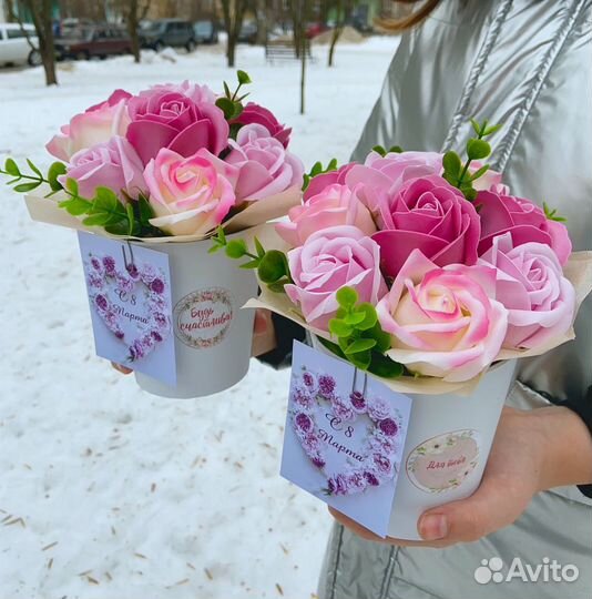 Мыльные розы к 8 марта опт подарки девушкам