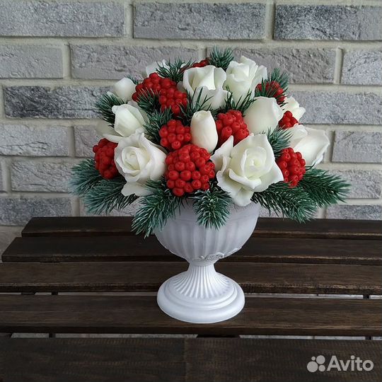 Интерьерный букет розы