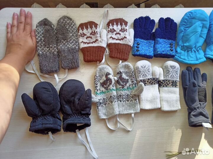 Перчатки варежки детские на 1,5-4 лет