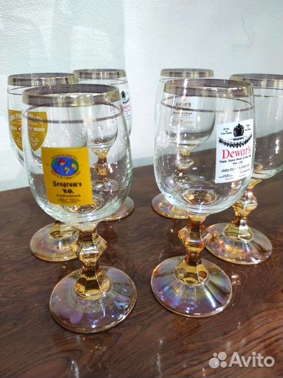 Подарочный набор рюмок. Цветное стекло