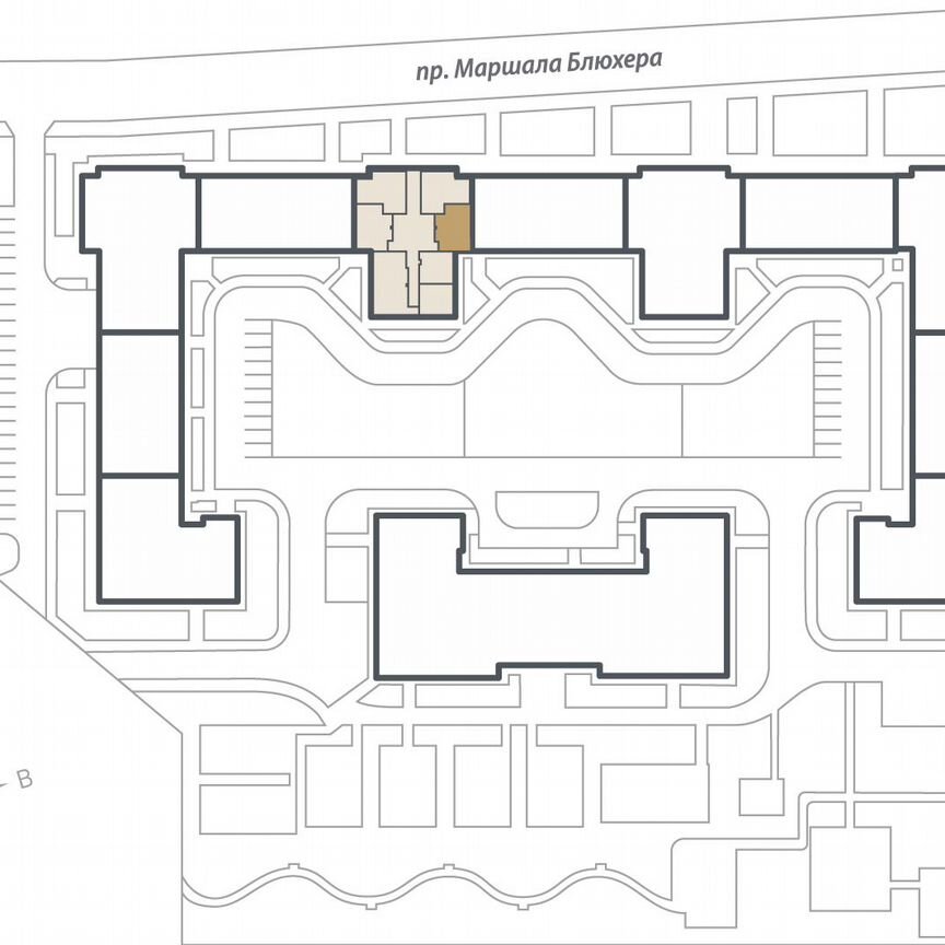 2-к. квартира, 54,3 м², 3/17 эт.