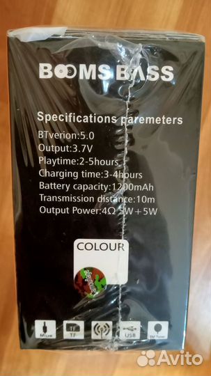 Портативная колонка с bluetooth, fm радио