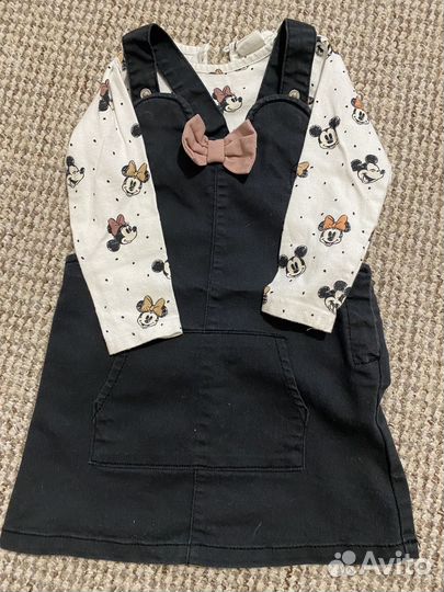 Лонгслив и сарафан hm 80 размер с Микки