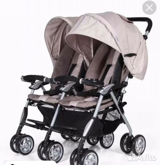 Супер коляска для двойни двойная