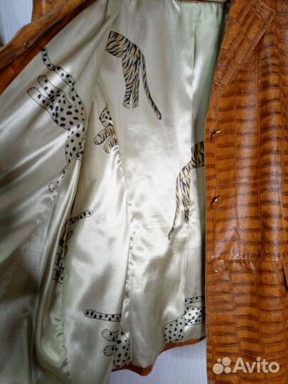 Итальянский пиджак натуральная кожа 48