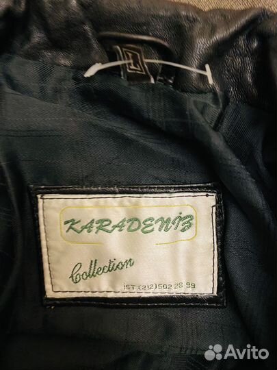 Кожаная куртка мужская 48 50