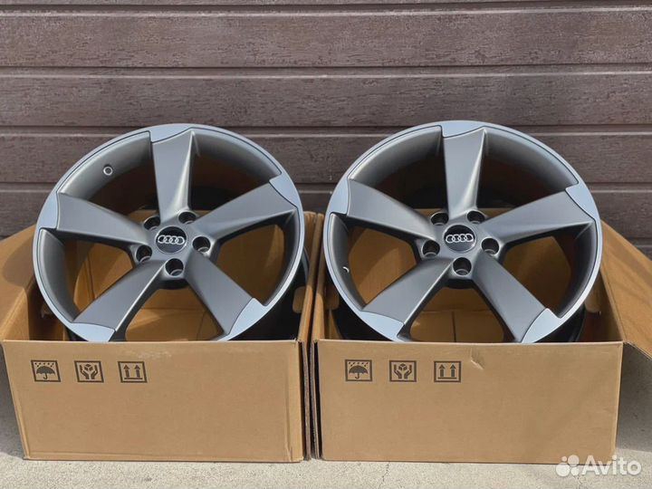 Диски r17 5*100 Audi Rotor Графит с Полировкой MG