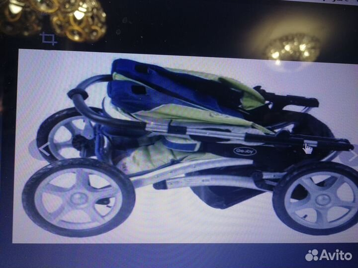 Коляска-прогулка geobi синяя