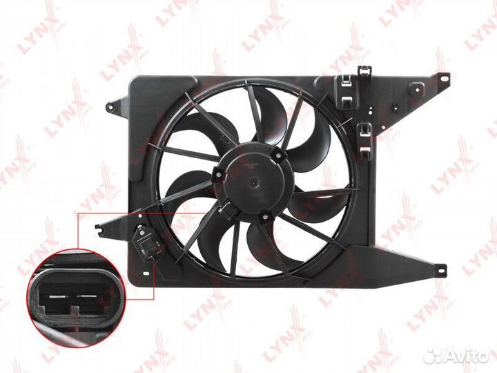 Вентилятор радиатора с кожухом lynxauto RF-1167