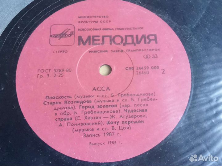 Пластинки виниловые