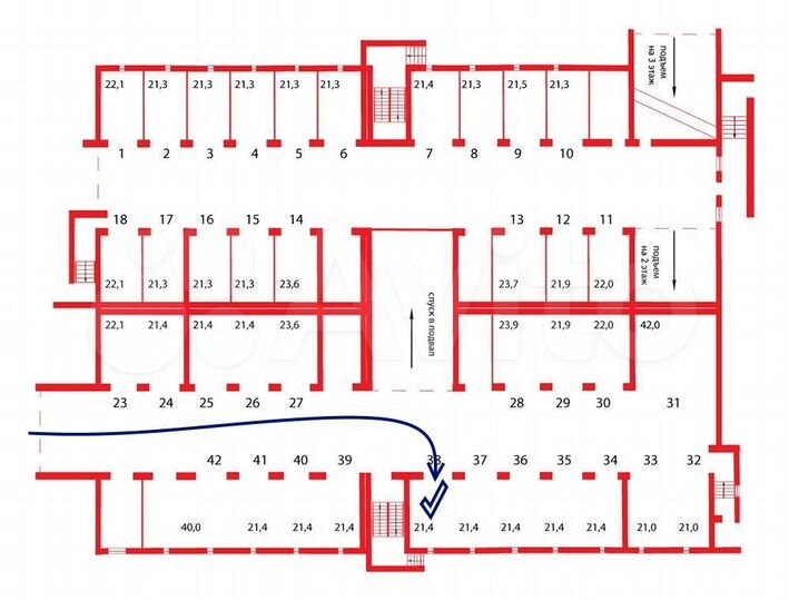 Машиноместо, 22 м²
