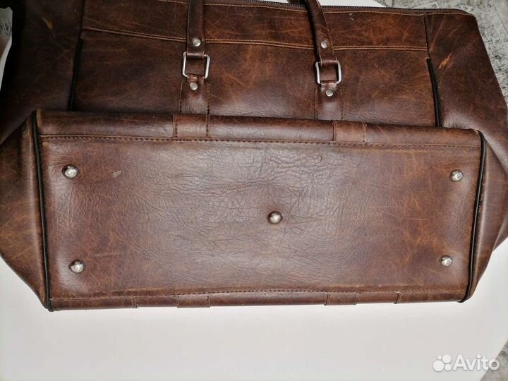 Сумка дорожная кожаная ретро винтаж