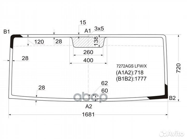 Стекло лобовое renault maxity/nissan cabstar 07