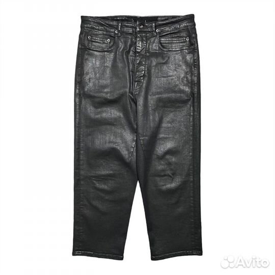 Rick owens Drkshdow Collapse Cropped Black Waxed