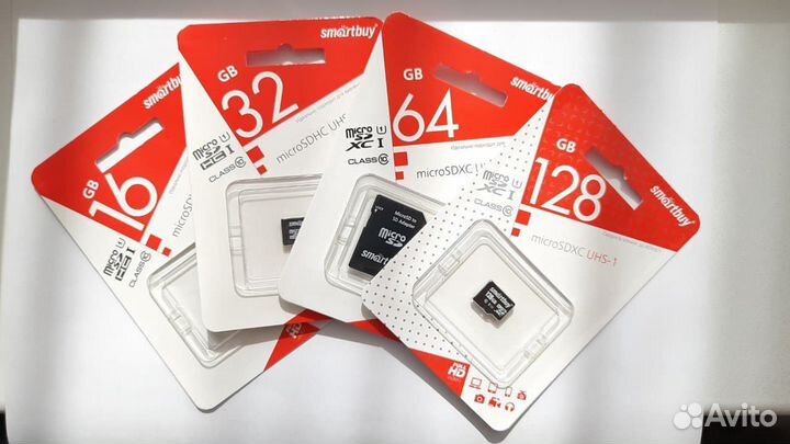 Micro SD 64Gb Smart Buy 10 класс с адаптером