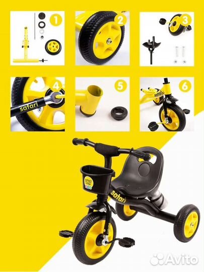 Трехколесный велосипед для малышей